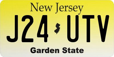 NJ license plate J24UTV