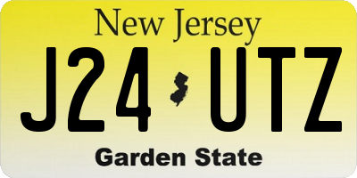 NJ license plate J24UTZ