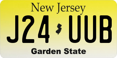 NJ license plate J24UUB