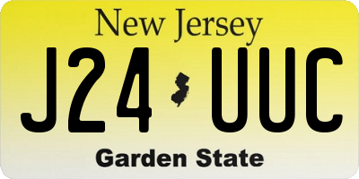 NJ license plate J24UUC