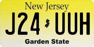 NJ license plate J24UUH