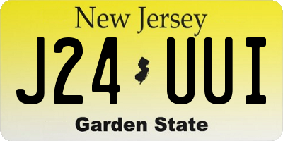 NJ license plate J24UUI