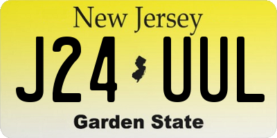 NJ license plate J24UUL