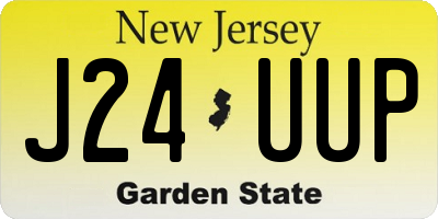 NJ license plate J24UUP