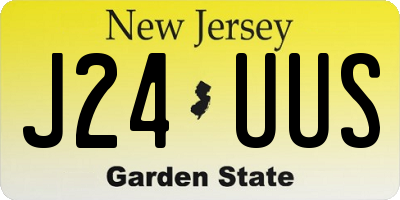 NJ license plate J24UUS
