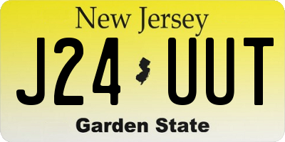 NJ license plate J24UUT