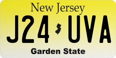 NJ license plate J24UVA