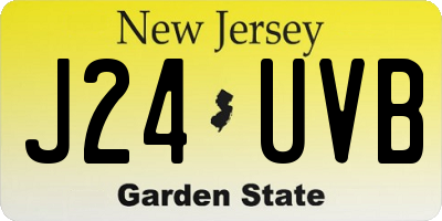 NJ license plate J24UVB