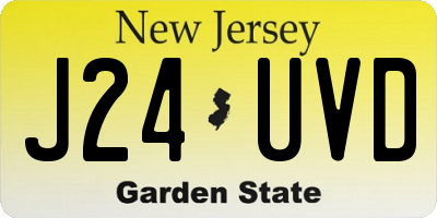 NJ license plate J24UVD