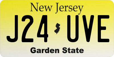 NJ license plate J24UVE