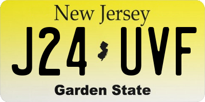 NJ license plate J24UVF