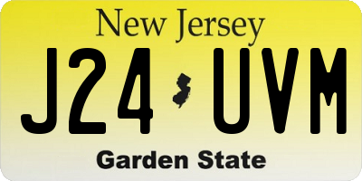 NJ license plate J24UVM