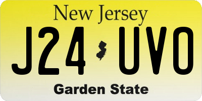 NJ license plate J24UVO