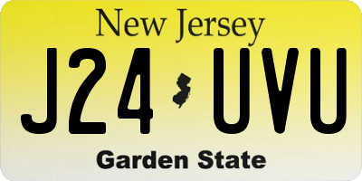 NJ license plate J24UVU