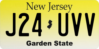 NJ license plate J24UVV