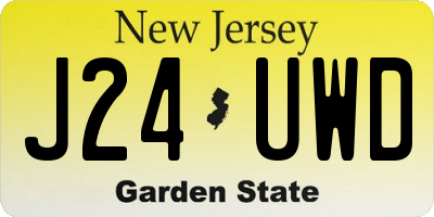 NJ license plate J24UWD