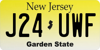 NJ license plate J24UWF