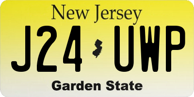 NJ license plate J24UWP