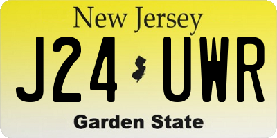 NJ license plate J24UWR