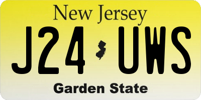 NJ license plate J24UWS