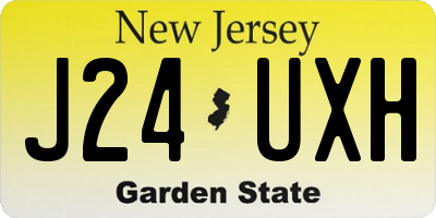 NJ license plate J24UXH