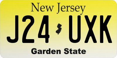 NJ license plate J24UXK