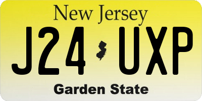 NJ license plate J24UXP