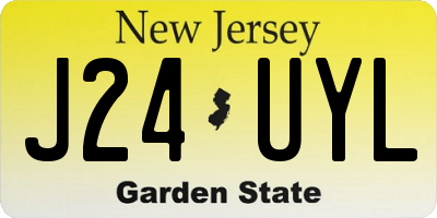 NJ license plate J24UYL