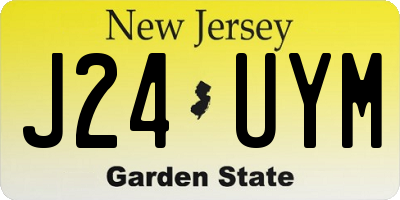 NJ license plate J24UYM