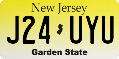 NJ license plate J24UYU