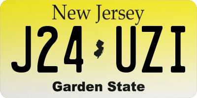 NJ license plate J24UZI