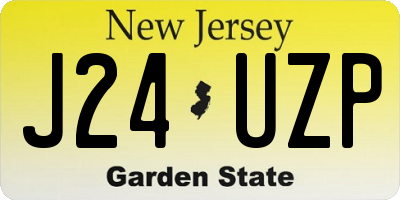 NJ license plate J24UZP