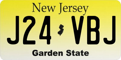 NJ license plate J24VBJ