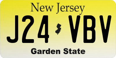 NJ license plate J24VBV
