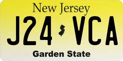 NJ license plate J24VCA
