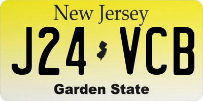 NJ license plate J24VCB
