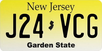 NJ license plate J24VCG