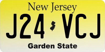 NJ license plate J24VCJ