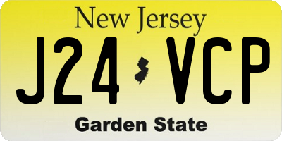 NJ license plate J24VCP