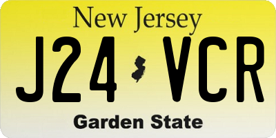 NJ license plate J24VCR