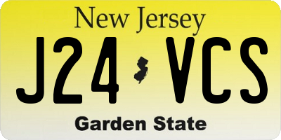 NJ license plate J24VCS
