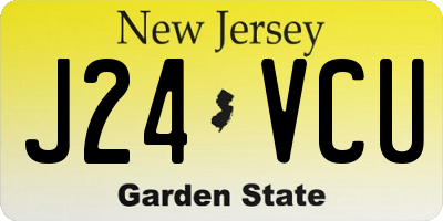 NJ license plate J24VCU