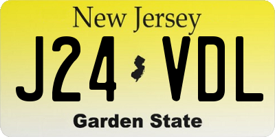 NJ license plate J24VDL