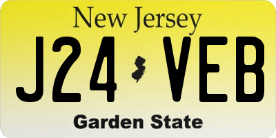 NJ license plate J24VEB