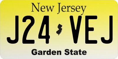 NJ license plate J24VEJ