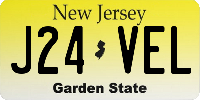 NJ license plate J24VEL