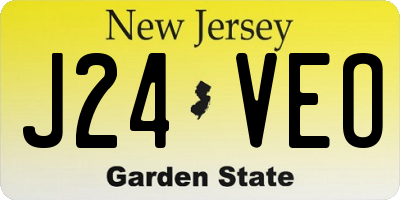 NJ license plate J24VEO