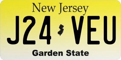 NJ license plate J24VEU