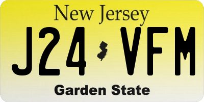 NJ license plate J24VFM
