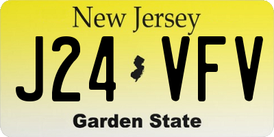 NJ license plate J24VFV